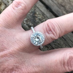 White Gold aqua marine ring